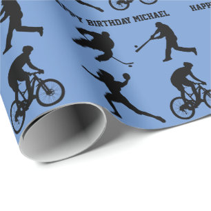 Papier Cadeau Les sports figure votre texte