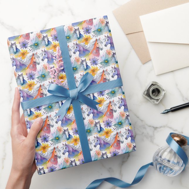 Papier Cadeau Les Têtes d'Aquarell (Cadeaux)