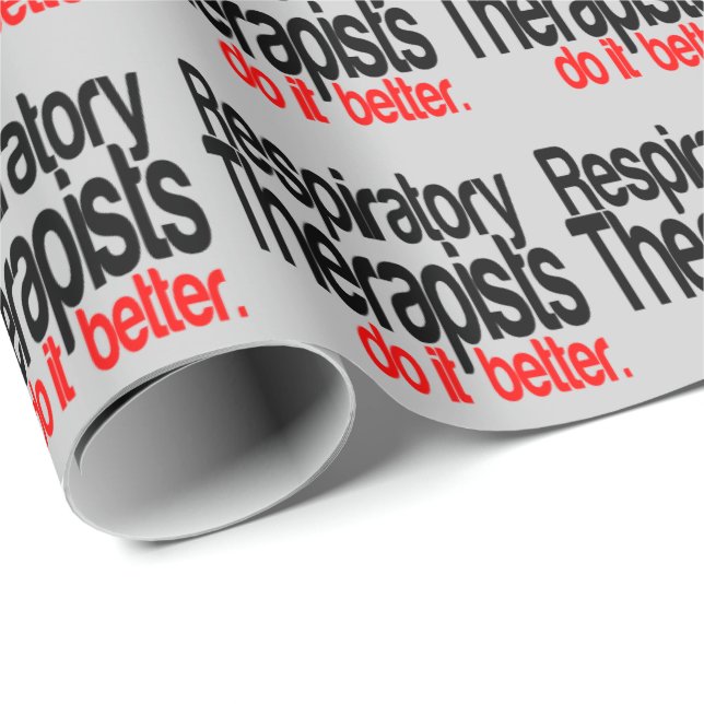 Papier Cadeau Les Thérapies Respiratoires Le Font Mieux (Coin rond)