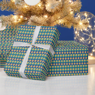 Papier Cadeau Les tons paon marocains
