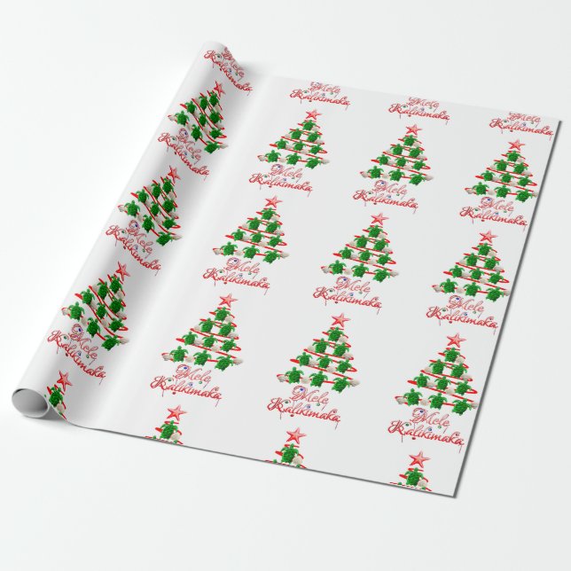 Papier Cadeau Les tortues de mer de Mele Kalikimaka (Déroulé)