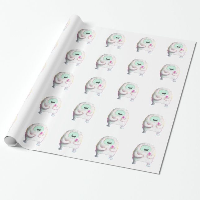 Papier Cadeau Les yetis sont frais (Déroulé)