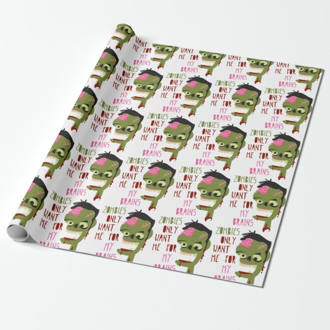 Papier Cadeau Les zombies me veulent (Déroulé)