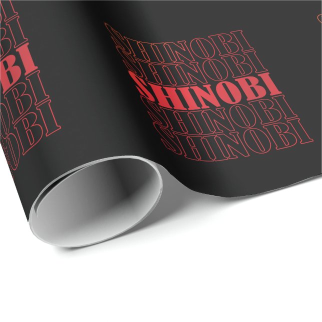 Papier Cadeau L'espion de Ninja Shinobi (Coin rond)