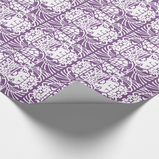 Papier Cadeau LETTRE Abstraite Motif design Art violet (Coin)