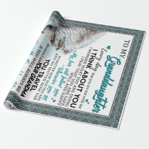 Papier Cadeau Lettre Customisée À Ma Petite-Fille De Grand-Mè