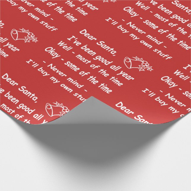 Papier Cadeau lettre drôle de Père Noël d'enveloppe de cadeau de (Coin)