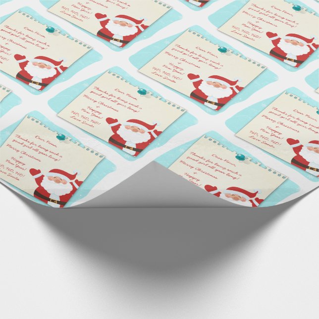Papier Cadeau Lettre du Père Noël de Père Noël Noël (Coin)