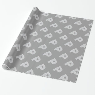 PAPIER CADEAU LETTRE ÉCLAIRAGE D'ARGENT P