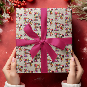 Papier Cadeau LETTRE Festive Joyeuse Elfe de Noël P