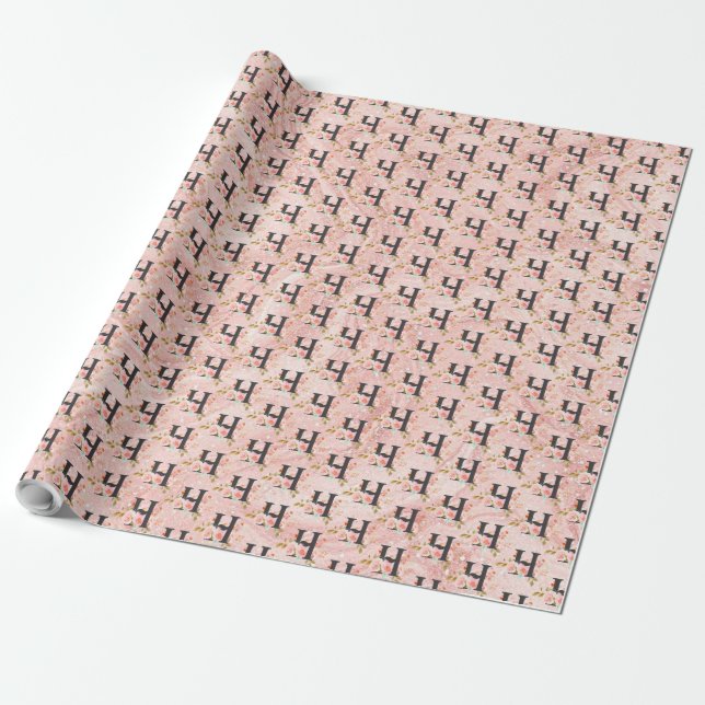 Papier Cadeau Lettre H (Déroulé)