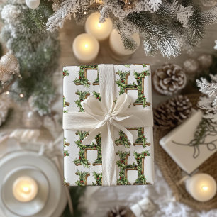 Papier Cadeau Lettre Holly H Noël
