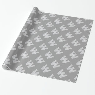 Papier Cadeau LETTRE Parties scintillant EN ARGENT W