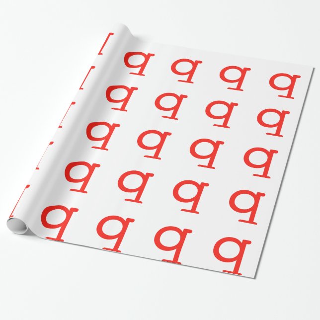 Papier Cadeau Lettre q (Déroulé)