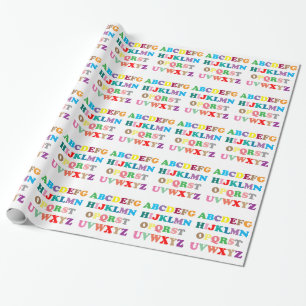 Papier Cadeau Lettres colorées d'ABC