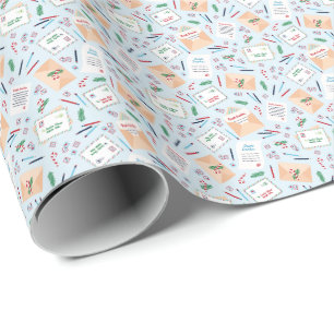 Papier Cadeau Lettres de fête à la fête de Noël de Santa