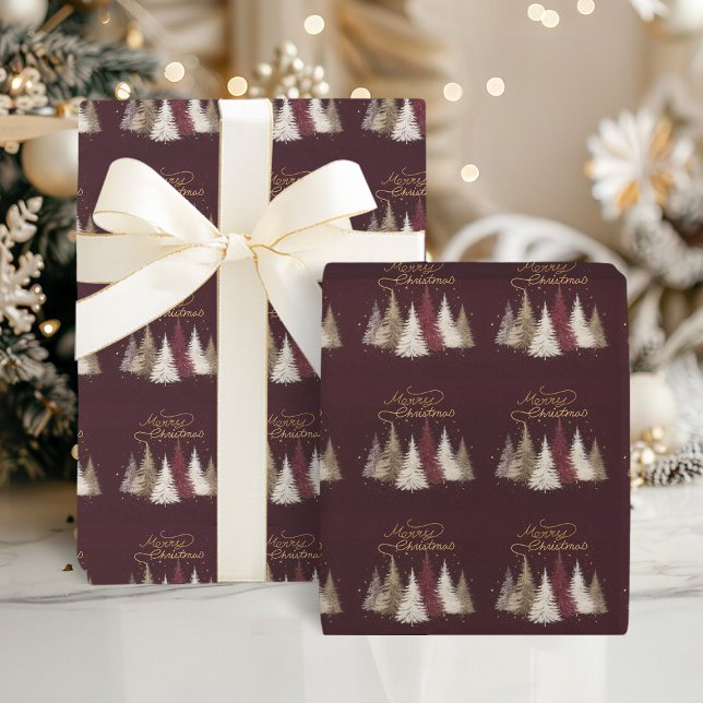 Papier Cadeau Lettres d'or Joyeux Noël (Créateur téléchargé)