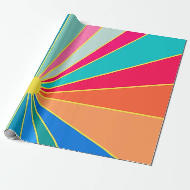 Papier Cadeau Lever de soleil tropical (Déroulé)