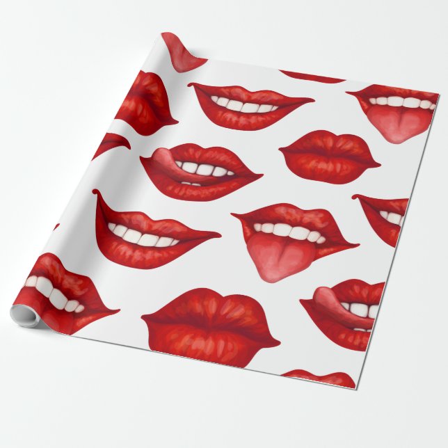 Papier Cadeau Lèvres (Déroulé)