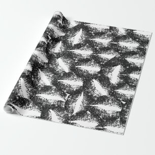 Papier Cadeau Lèvres à Parties scintillant noire
