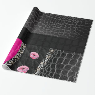 Papier Cadeau Lèvres en cuir de roses indien