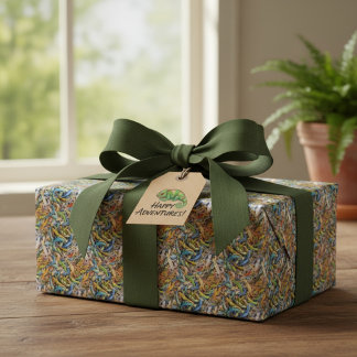 Papier Cadeau lézard forestier
