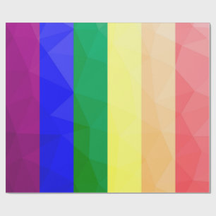 Papier Cadeau LGBT drapeau arc-en-ciel lignes motif de maillage 
