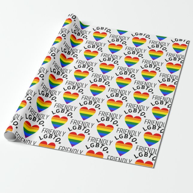 Papier Cadeau lgbtq sympathique symbole de la fierté et de l' ho (Déroulé)