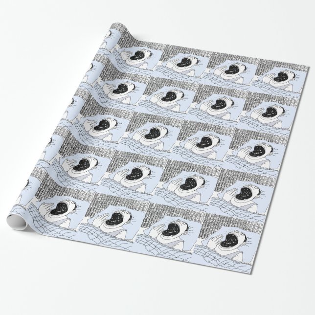 PAPIER CADEAU L'HOMME ET LES COSMOS (Déroulé)