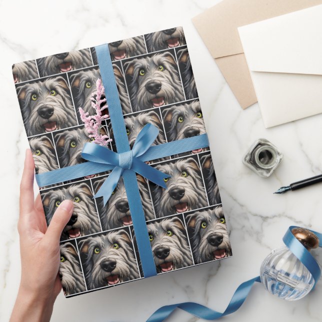 Papier Cadeau L'humour irlandais du chien Wolfhound (Cadeaux)