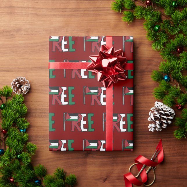 Papier Cadeau Libre la Palestine (Cadeau de vacances)