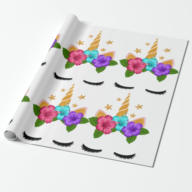 Papier Cadeau Licorne (Déroulé)