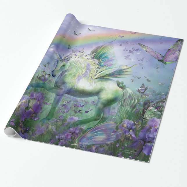 Papier Cadeau Licorne de l'enveloppe de cadeau d'art de (Déroulé)