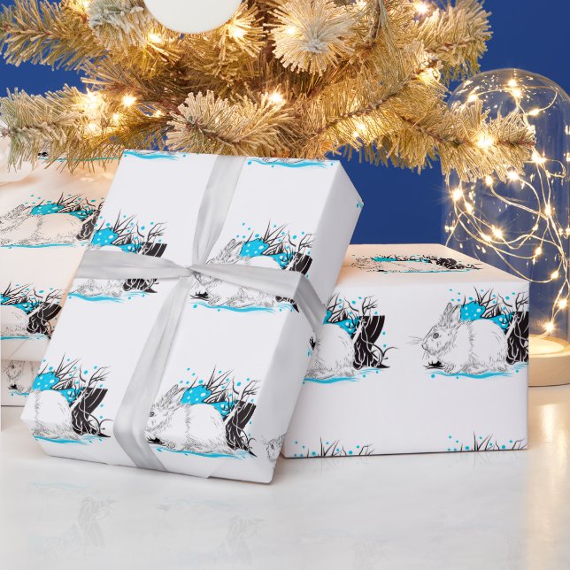 Papier Cadeau Lièvre (Vacances)