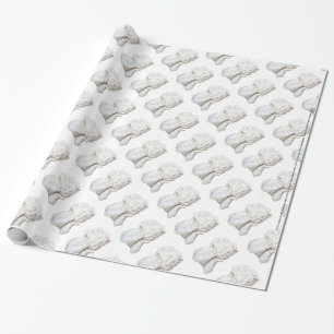 Papier Cadeau Ligne blanche