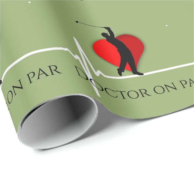 Papier Cadeau Ligne de golf (Coin rond)