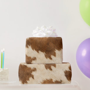 Papier Cadeau Ligne de vêtements western à motif vache cow-boy S