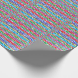 Papier Cadeau Ligne graphique colorée motif de papier