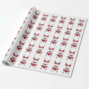 Papier Cadeau Ligne rouge