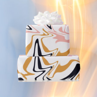 Papier Cadeau Lignes abstraites modernes Cadeau