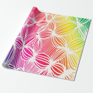 Papier Cadeau Lignes arc-en-ciel courbes