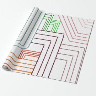 Papier Cadeau Lignes Art Déco
