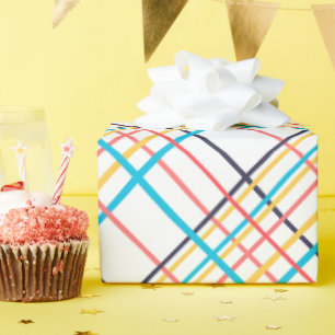 Papier Cadeau Lignes de Doodle Funky Angled