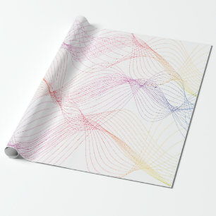 Papier Cadeau Lignes de longueur d'onde de couleur spectrale