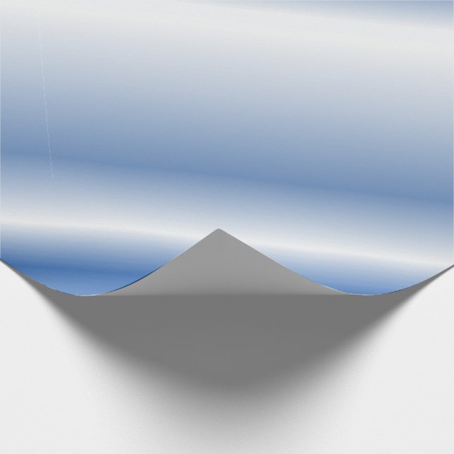 Papier Cadeau Lignes diagonales ombrées bleu-bleu (Coin)