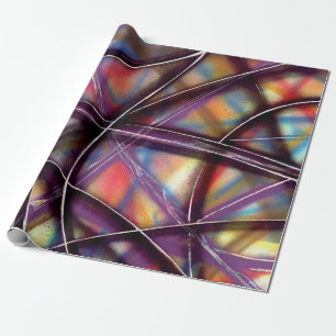 Papier Cadeau Lignes intertissées colorées