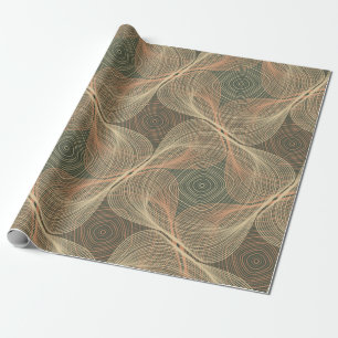 Papier Cadeau Lignes organiques formes géométriques illusion opt