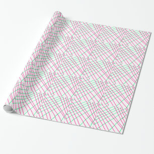 Papier Cadeau Lignes vertes roses, Art pour enfants, Peinture gé