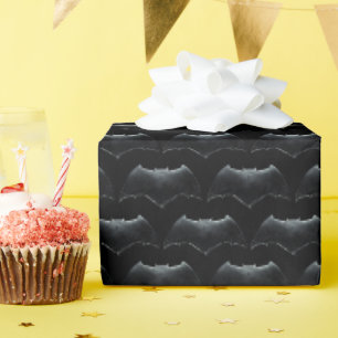 Papier Cadeau Ligue de Justice   Symbole de batman métallique