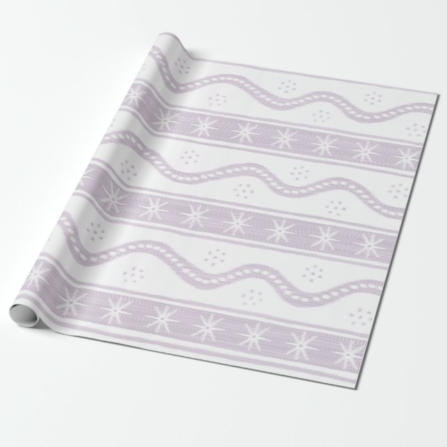 Papier Cadeau Lilac Swirlstripes (Déroulé)